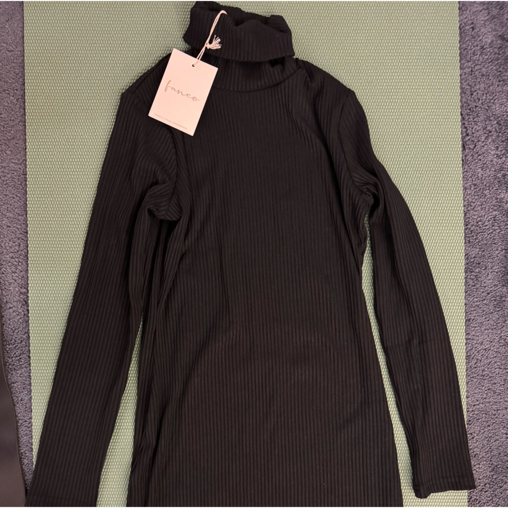 Boutique black bodycon sweater dress